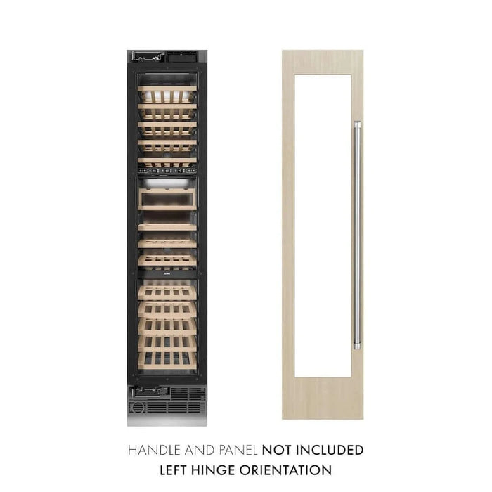 ZLINE 18" Triple Zone 68 Bottle Panel Ready Column Left Hinge Wine Cooler RBCWVL-18