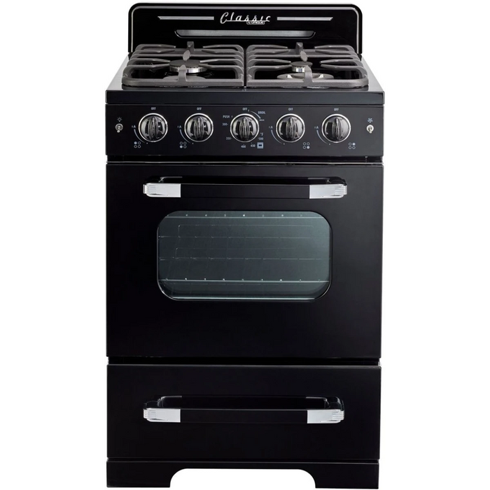 UNIQUE 24" Freestanding Gas Range, UGP-24CR B