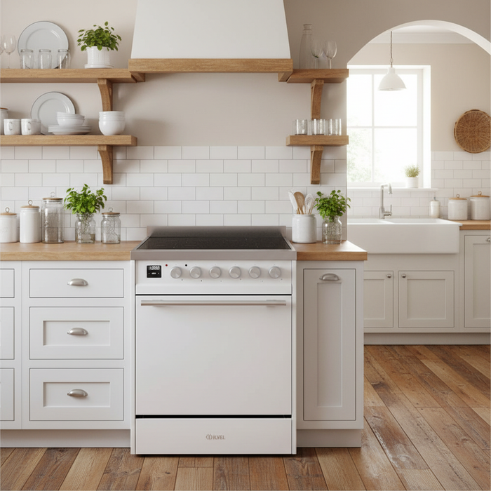 ILVE 30"Professional Plus Liquid Propane Dual Fuel Range, White UP30QMPWHLP