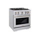 ZLINE 30" Select Dual Fuel Range Gas Cooktop Electric Convection Oven Stainless Steel Brass Burners HDR-BR-30
