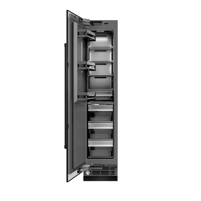 ZLINE 18" Left Hinge Column Freezer Black Stainless Steel, Graphite Gray Interior RCFVL-BS-18