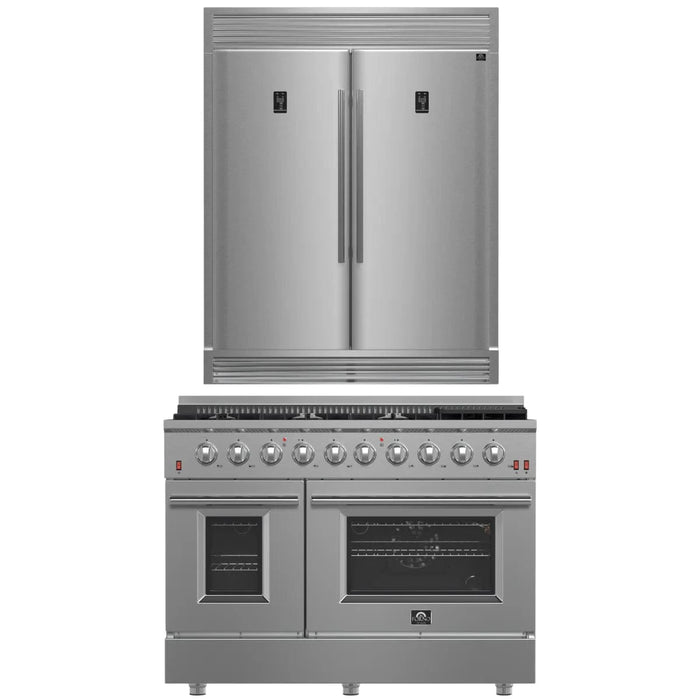 FORNO Appliance Package - 48" Gas Range and 60" Refrigerator FBDL-005-01CAUS