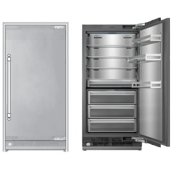ILVE 36" Refrigerator Column, Panel Ready URFC36SNWPRY