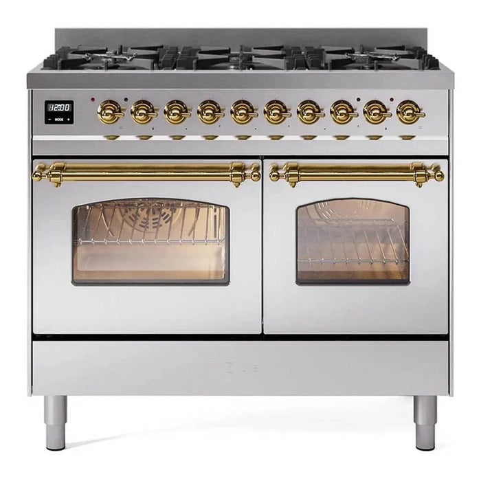 ILVE Nostalgie II Limited Edition 40" Liquid Propane Dual Fuel Range Stainless Steel UPD406NMPSSGLP