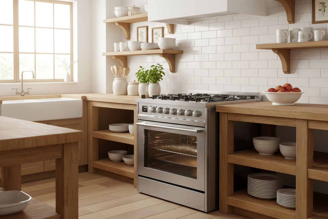 ILVE 30"Professional Plus Dual Fuel Range, Stainless Steel UP30WMPSS