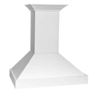 ZLINE 36" Wooded Smooth Bright White Finish Wall Range Hood KBWW-36