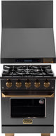 Kucht 2 Piece Kitchen Appliances Package with Dual Fuel Range KED304-KRH303A-C