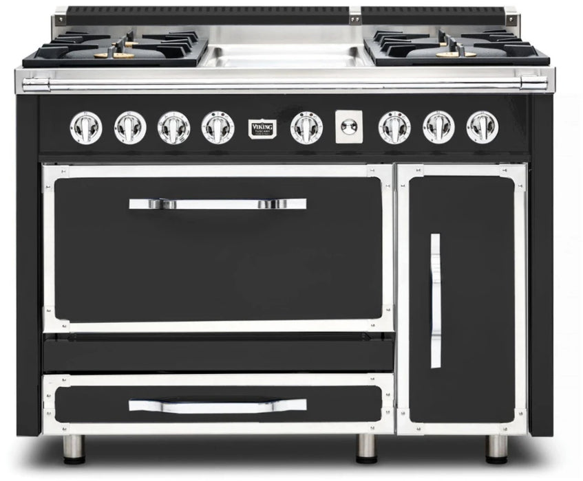 VIKING Tuscany Series 48" Dual Fuel Range Griddle, Cast Black TVDR4814GCS