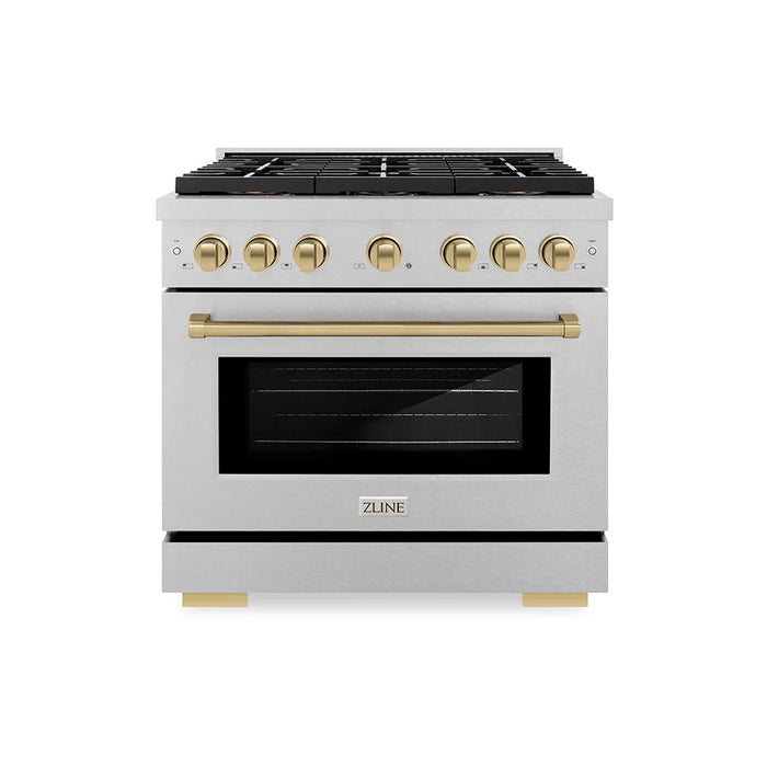 ZLINE 36" Paramount Dual Fuel Range DuoPro™ Cooktop, Electric Convection Oven PSDRSZ-36-CB