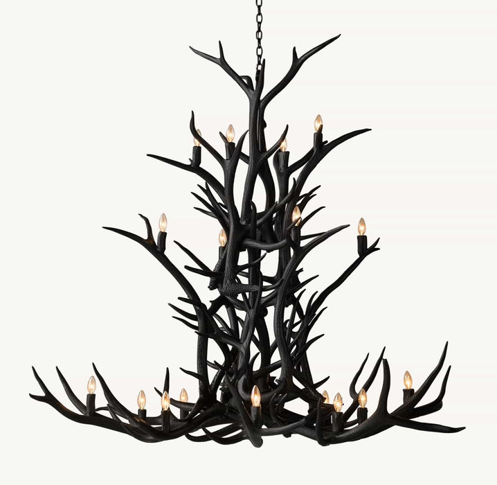 Natural Antler Chandelier 66"