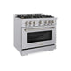 ZLINE 36" Select Gas Range Convection Gas Oven Stainless Steel Brass Burners HGR-BR-36