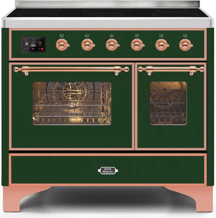 ILVE Majestic II 40" Induction Range Emerald Green Copper Trim UMDI10NS3EGP