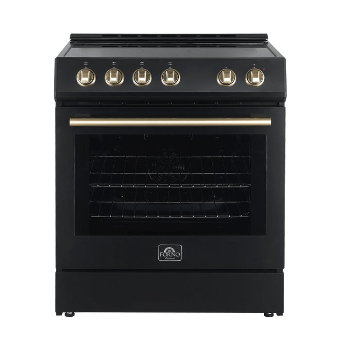 FORNO Espresso Leonardo 30" Electric Range, FFSEL6012-30BLK