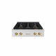 ZLINE 30" Paramount Gas Rangetop DuraSnow® Stainless Steel Polished Gold SRTSZ-30-G