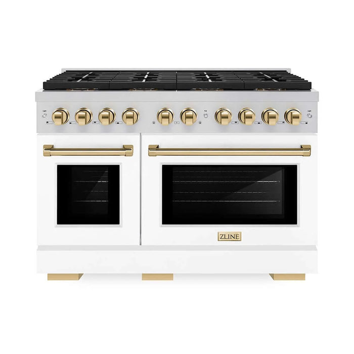 ZLINE 48" Paramount Gas Range DuoPro™ Cooktop, Dual Ovens PSGRZ-WM-48-G