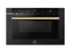 Forno 24" Microwave Drawer Black with Antique Brass — FMWDR3000-24BLK