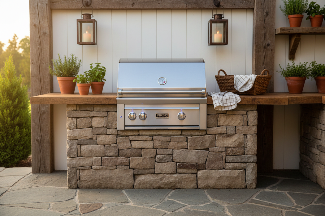 Viking® 5 Series 3-Burner Stainless Steel Built In Natural Gas Grill VQGI5301NSS