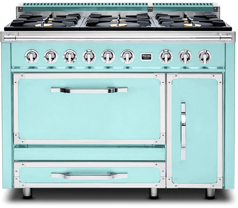 VIKING Tuscany Series 48" Dual Fuel Range, Bywater Blue TVDR4816BBW