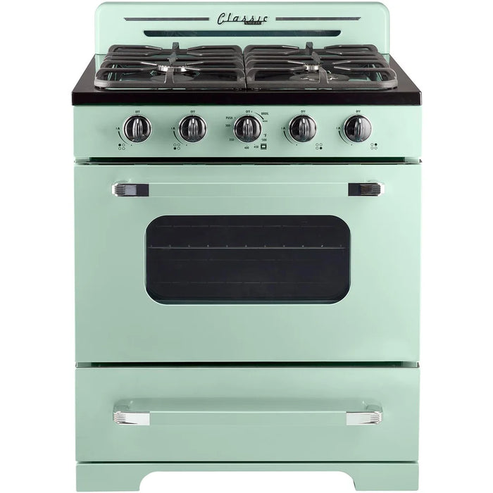 UNIQUE 30" Classic Retro Offgrid Range, Large Power burner, UGP-30CR OF2 LG