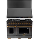 Kucht 2 Piece Kitchen Appliances Package with Dual Fuel Range KED484-KRH483A-C