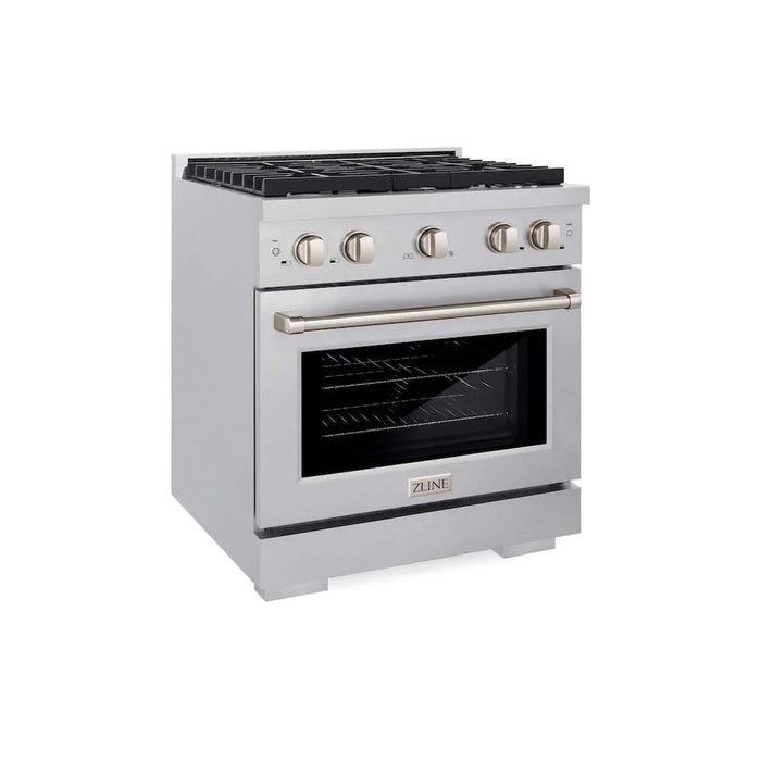 ZLINE 30"Gas Range, Convection Gas Oven , DuraSnow® Stainless Steel, SGRS-30