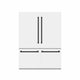 ZLINE 60" Built-In Bottom Freezer Refrigerator with Water Dispenser, Ice Maker, White Matte, Graphite Gray Interior, Matte Black GRBIVZ-WM-60-MB