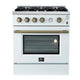 Forno Marco 30" Gas on Gas Range — FFSGS6277-30WHT
