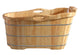 ALFI brand 57" Free Standing Wooden Soaking Bathtub, Headrest AB1187