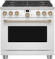 Cafe 36" Smart Commercial Style Gas Range, Matte White CGY366P4TW2