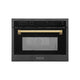 ZLINE 24" Convection Microwave, Black Stainless, Gold MWOZ-24-BS-G
