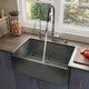 ALFI brand 30" Fireclay Farmouse Kitchen Sink In Concrete Color ABCO3020SB