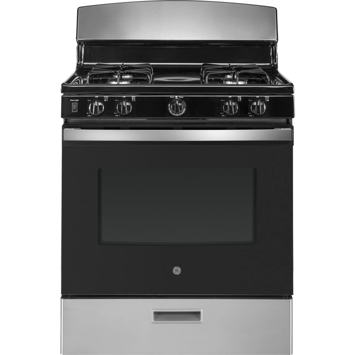 GE 30" Freestanding Gas Range, JGBS30RETSS