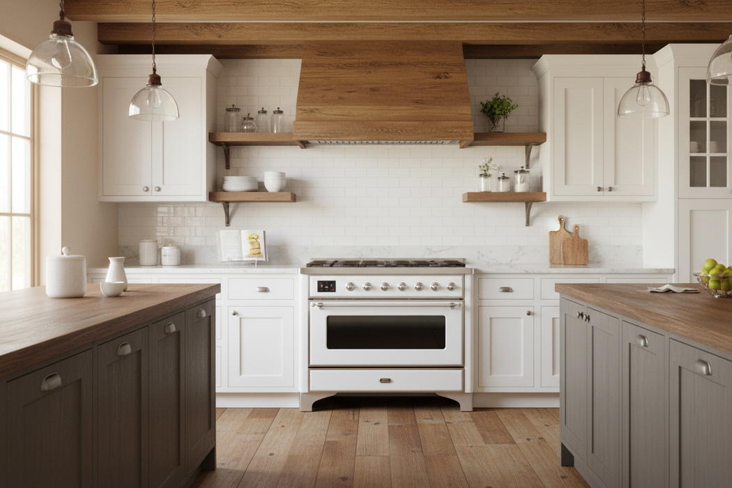 ILVE Majestic II 36" Induction Range White Chrome Trim UMI09QNS3WHC