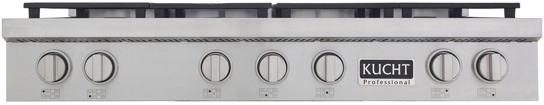 Kucht 48" Stainless Propane Cooktop, KFX489T/LP-S - Farmhouse Kitchen and Bath