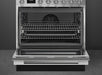 Smeg Portofino Series 30 Inch Freestanding Dual Fuel Range CPF30UGMX SMEG