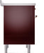 ILVE Nostalgie II 36 " Electric Range, Burgundy, Copper Trim UPI366NMPBUP ILVE