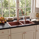 Nauxus Custom Handmade Double Bowl Drop-In Copper Sink DPIK02-NX