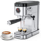 20 Bar Espresso Machine, 1350W Compact Espresso Cofee Machine for Home Office, Stainless Steel Espresso Maker with Milk Frother for Espresso/Macchiato/Latte/Cappuccino, 37oz Water Tank