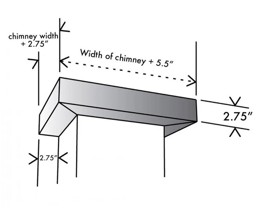 ZLINE Vented Crown Molding for Designer Range Hoods, CM1V-8667C