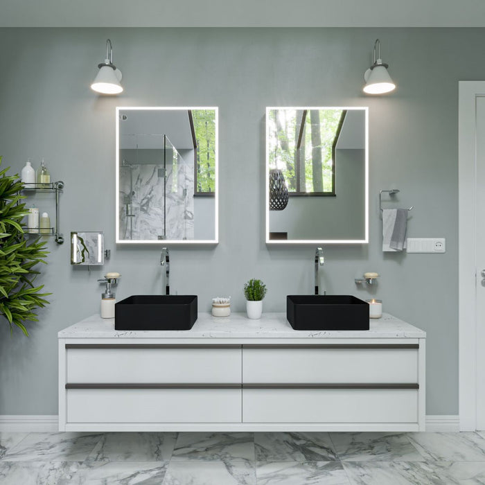 ALFI brand 16" Modern Square Above Mount Ceramic Sink ABC903