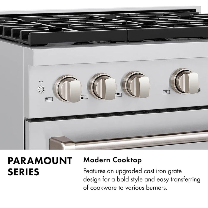 ZLINE 48" Paramount Gas Range DuoPro™ Cooktop, Dual Ovens PSGRSZ-WM-48-G