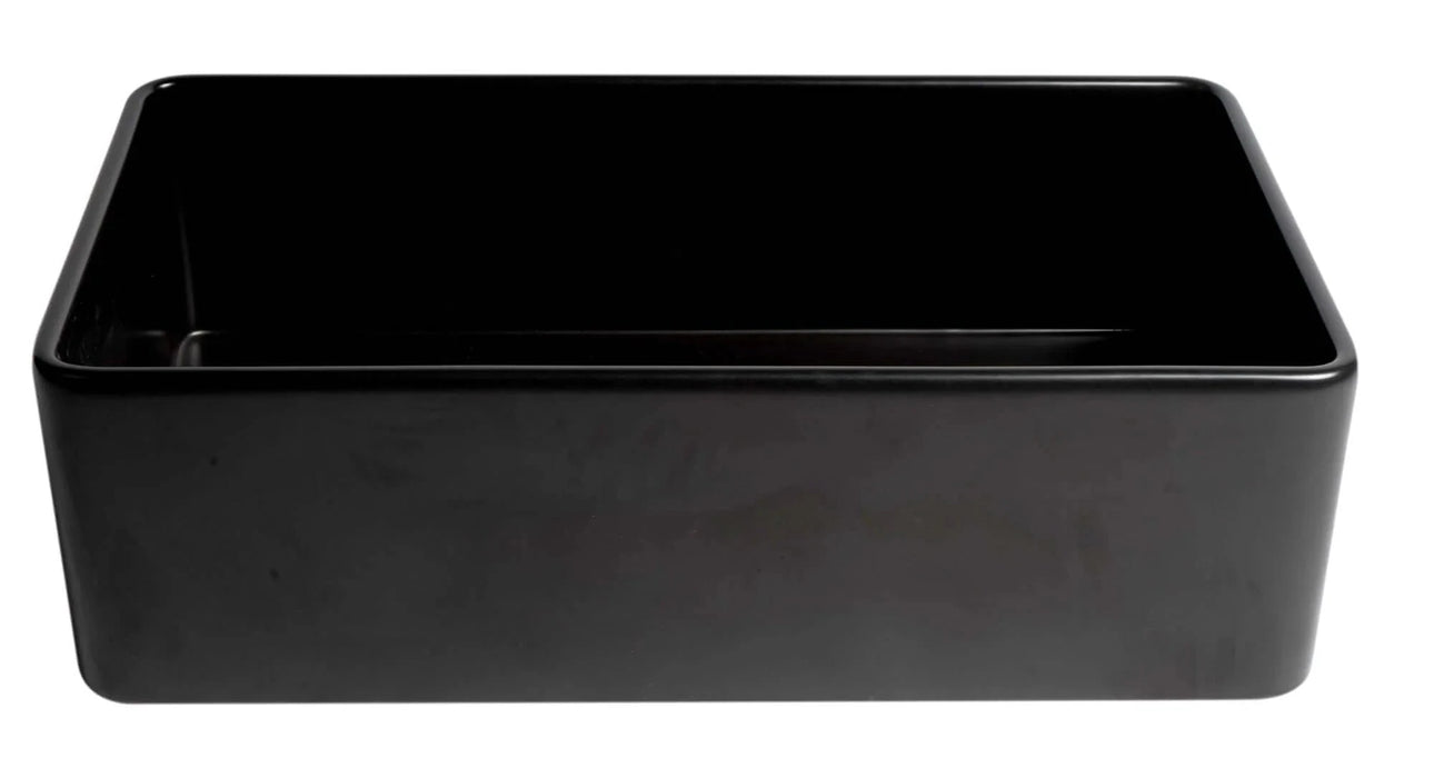 ALFI brand Smooth Apron 33" Single Bowl Fireclay Farm Sink ABF3318S