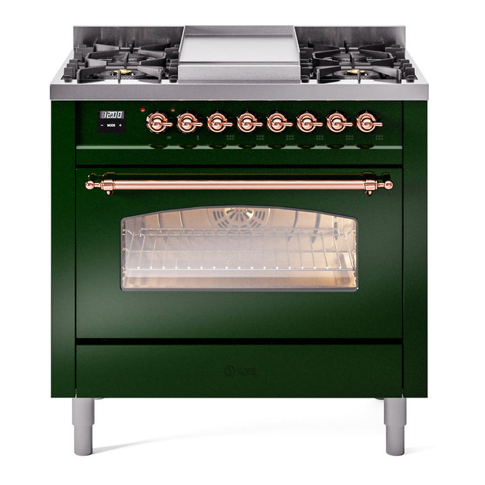 ILVE Nostalgie II 36" Dual Fuel Natural Gas Range, UP36FNMP