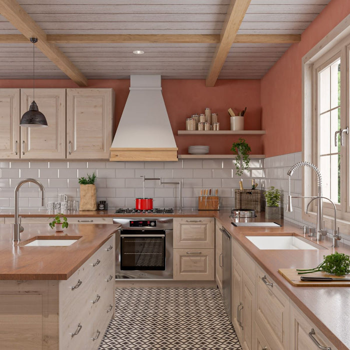 ALFI brand White 32" Workstation Step Rim Single Bowl Fireclay Undermount / Drop In Kitchen Sink ABFS3219SUD-W