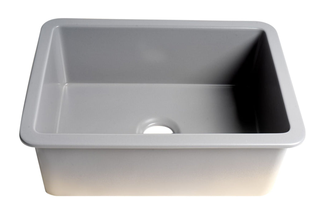 ALFI brand 27" Fireclay Undermount / Drop In Fireclay Kitchen Sink ABF2718UD