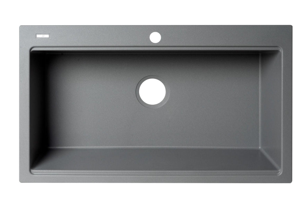 ALFI brand  34" Granite Composite Workstation Step Rim Sink, Accessories AB3418SBDI