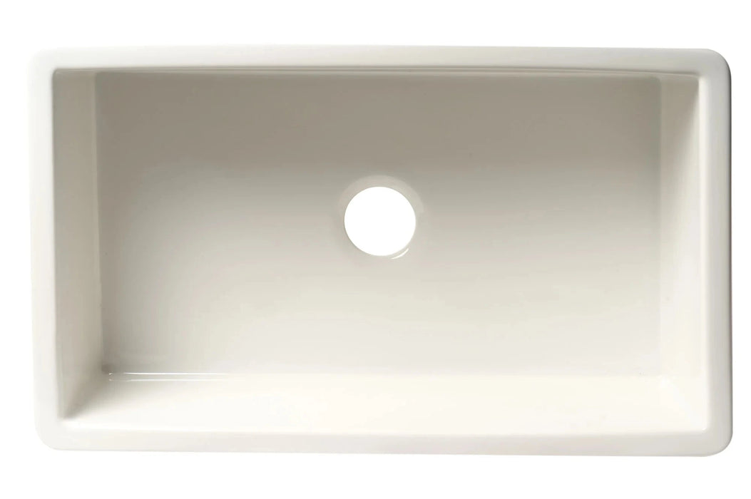 ALFI brand 32" Single Bowl Fireclay Undermount Kitchen Sink /w Grid ABF3219SUD