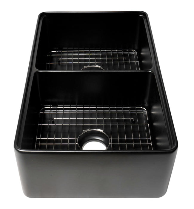 ALFI brand 33" Workstation Step Rim Fireclay Sink ABFS3320D