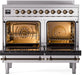 ILVE Nostalgie II 40" Electric Range, Stainless Steel, Bronze Trim UPDI406NMPSSB ILVE