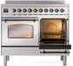 ILVE Nostalgie II 40" Electric Range, Stainless Steel, Bronze Trim UPDI406NMPSSB ILVE